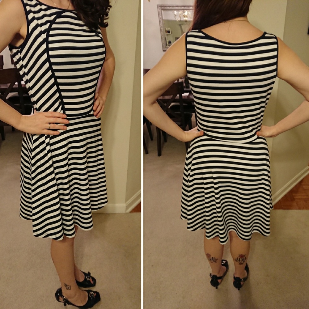 Catch My I -  Striped Fit and Flare Dress